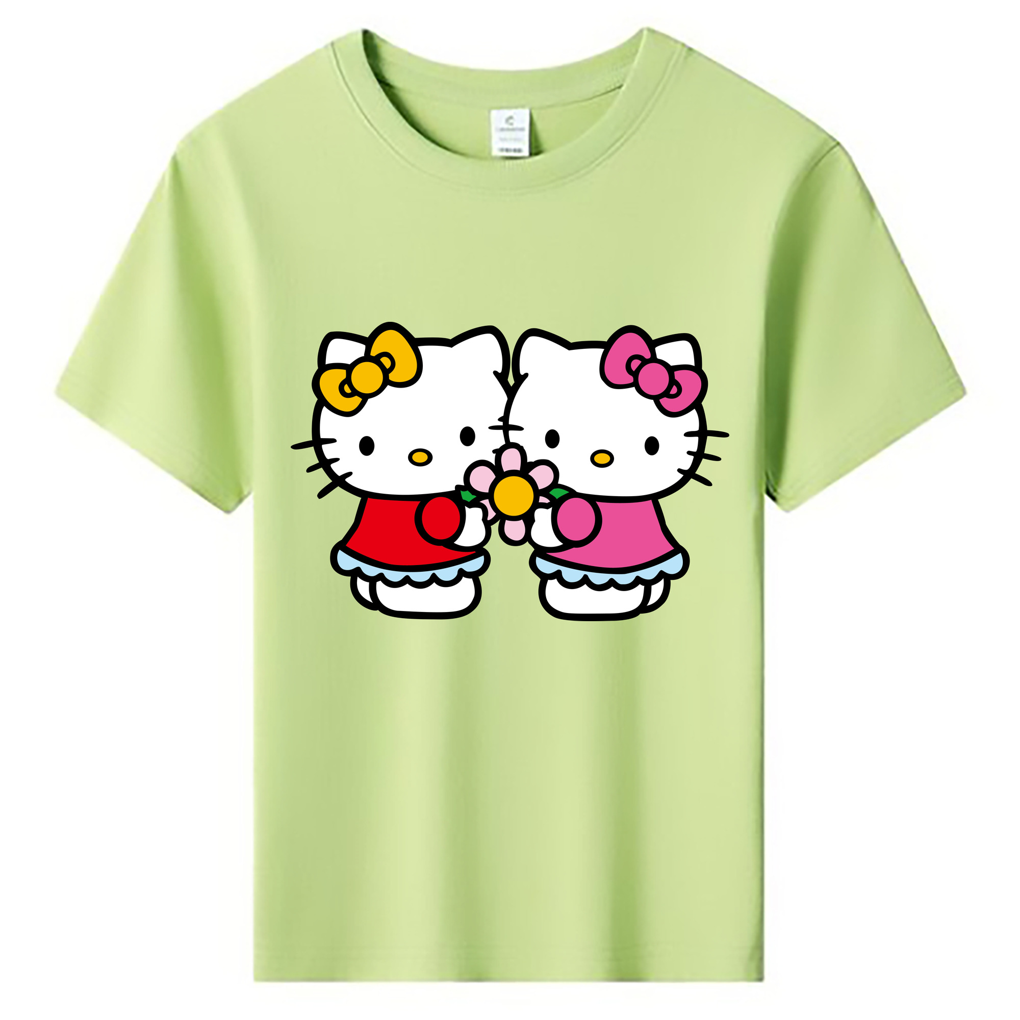 （画像用） Hello Kitty ハローキティ 綿100％キッズTシャツ（フロントプリント）